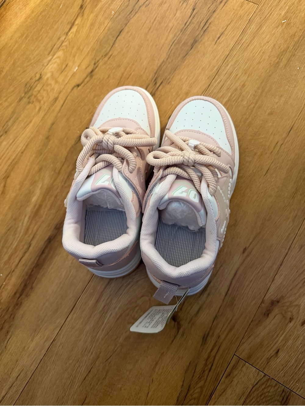 Kids Pink and White Casual Sneakers